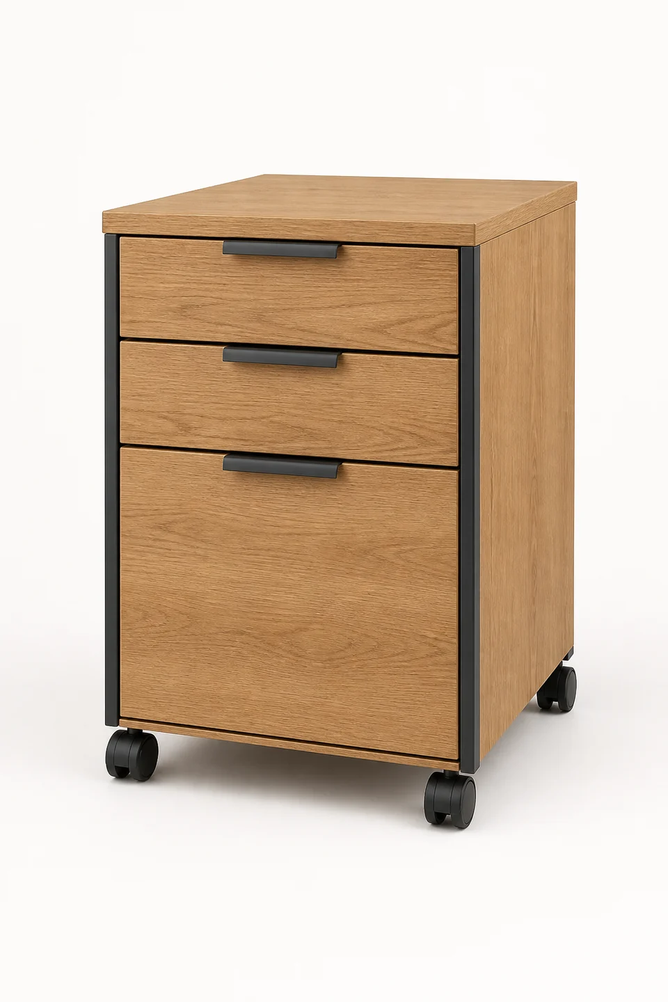 Alder Mobile File Cabinet in Oak