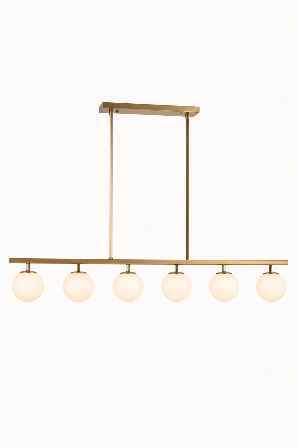 Anchorage Linear Chandelier in Aged Brass
