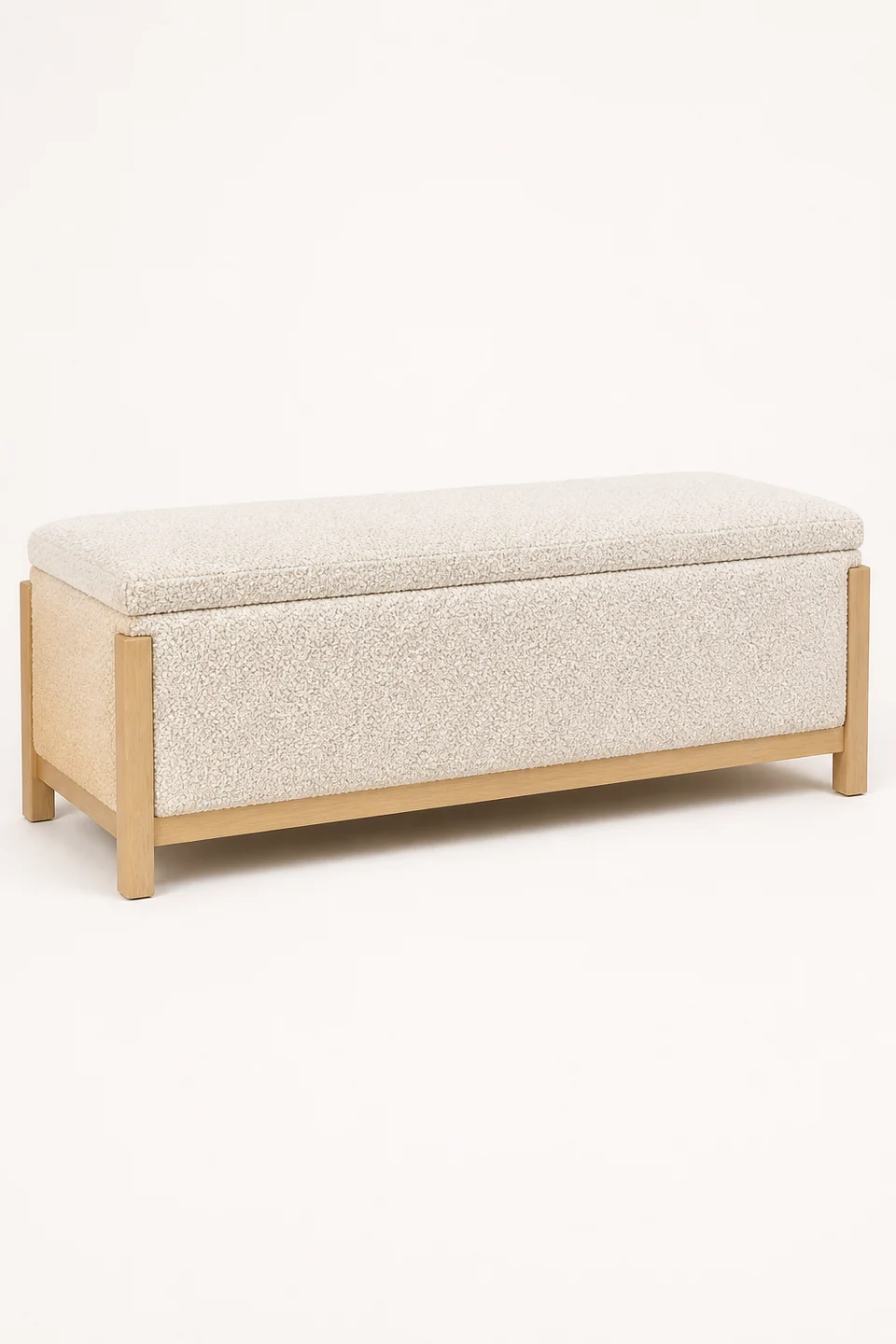 Birchwood Storage Bench in Cream