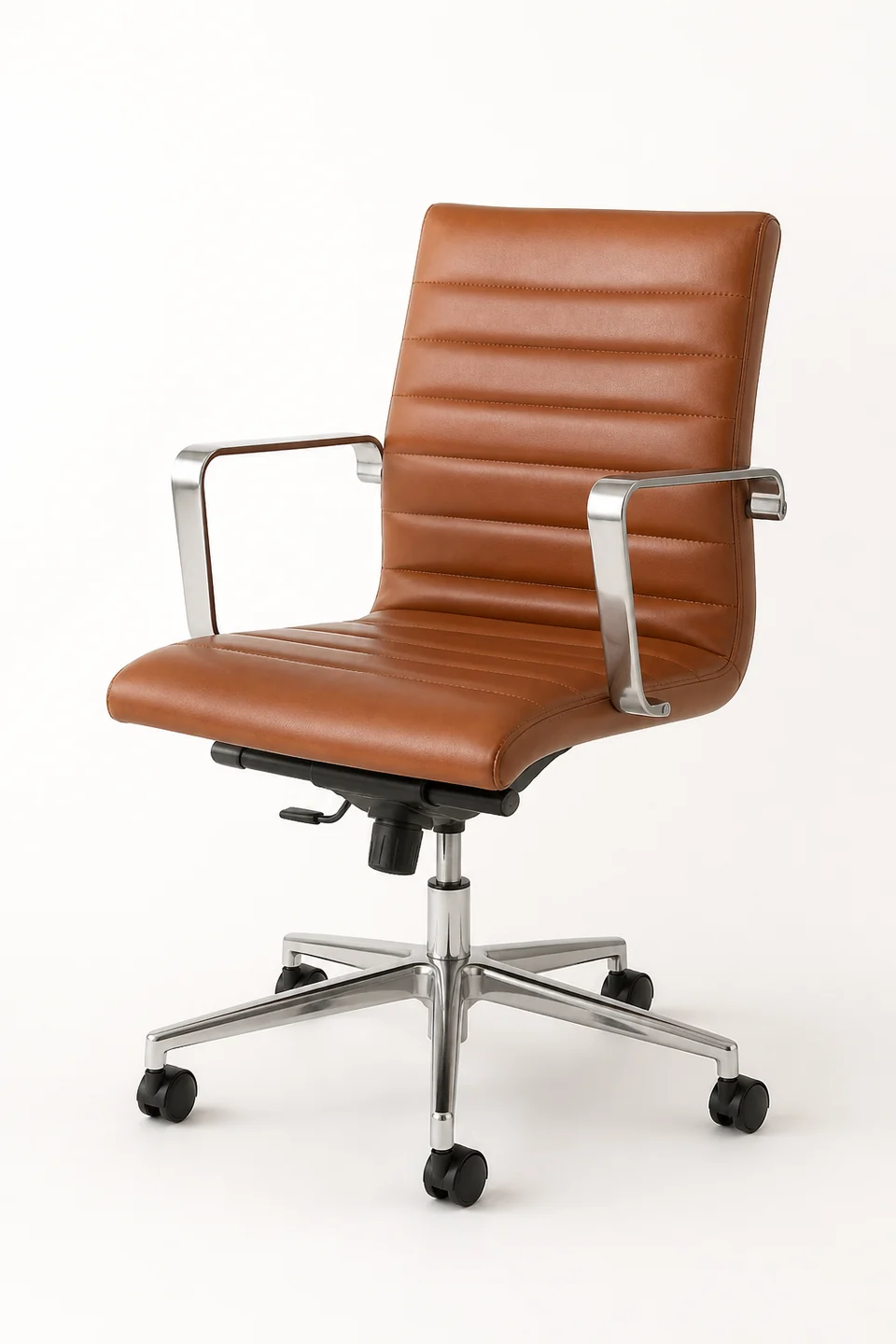Kenai Leather Desk Chair in Cognac