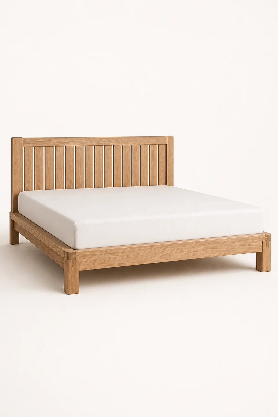 Snowfield Solid Oak Bed in Natural Oak