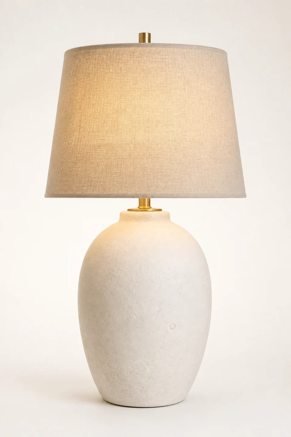 Solstice Ceramic Table Lamp in Chalk